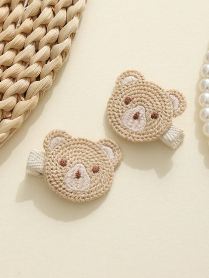 10pcs/Set Cute Animal Design Hair Clips, Soft & Adorable Baby Hair Clips, Bangs Clips, Won't Damage Hair, Suitable For All Seasons