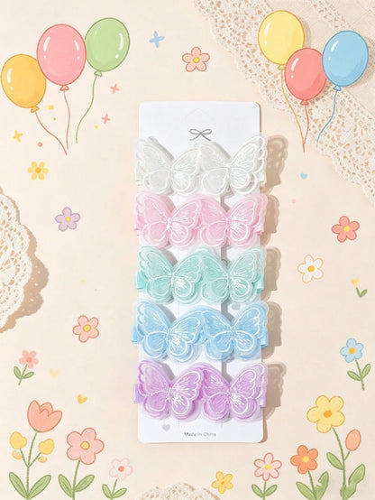 10pcs/Set Cute Animal Design Hair Clips, Soft & Adorable Baby Hair Clips, Bangs Clips, Won't Damage Hair, Suitable For All Seasons