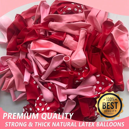 111 Pieces Of Red, Pink, And Strawberry Aluminum Balloon Garland Set, Used For Decorating Boys, Girls, Children's Birthdays, Baby Showers, And Parties