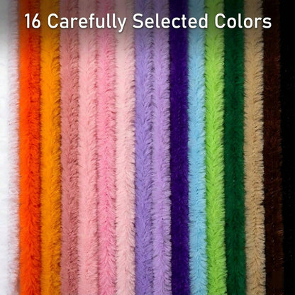 1183 Pcs Premium Chenille Stems Flower Making Kit With Tutorial Booklet, 16 Carefully Selected Colors Pipe Cleaners, Floral Stem Wire, Flower Stamens, Tutorial Booklet & Floral Tape, DIY Handmade Flow