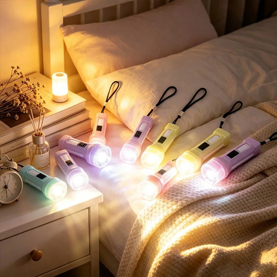 12/24pcs Transparent Mini LED Keychain Flashlights, 60 Lumens Single Brightness ABS Flashlights, Includes Non-Rechargeable Batteries, Portable Cute Gift Decor, Suitable For Party Organizers, Event Sup