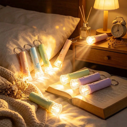 12/24pcs Transparent Mini LED Keychain Flashlights, 60 Lumens Single Brightness ABS Flashlights, Includes Non-Rechargeable Batteries, Portable Cute Gift Decor, Suitable For Party Organizers, Event Sup