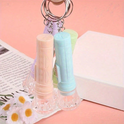 12/24pcs Transparent Mini LED Keychain Flashlights, 60 Lumens Single Brightness ABS Flashlights, Includes Non-Rechargeable Batteries, Portable Cute Gift Decor, Suitable For Party Organizers, Event Sup