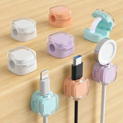 12/6/3 Packs Magnetic Cable Clips, Magnetic Desktop Cable Holder, Slot-Type Cable Clips- Cable Organizer, Cable Management, Cable Tidy Clips, Cable Fixer, Desktop Cable Organizer, Charging Cable Hold