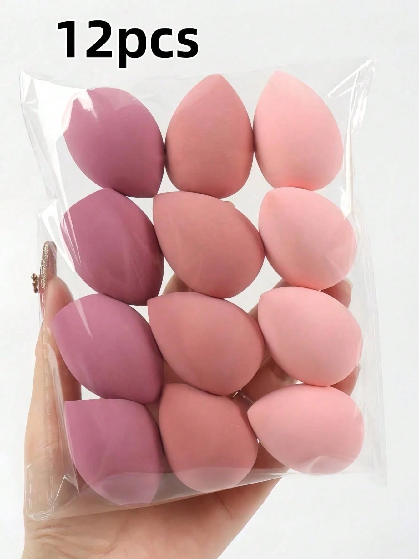 12 Large Makeup Sponges, Multi-Color Makeup Sponges, Suitable For Liquid, Cream And Powder Foundations- Latex-Free, Dry And Wet Use, Suitable For All Skin Types, Makeup, Affordable, Room Decor, Vanit