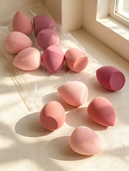 12 Large Makeup Sponges, Multi-Color Makeup Sponges, Suitable For Liquid, Cream And Powder Foundations- Latex-Free, Dry And Wet Use, Suitable For All Skin Types, Makeup, Affordable, Room Decor, Vanit