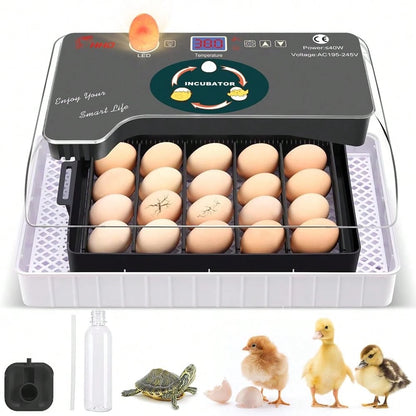 12 Upgrade Egg Incubator- Automatic Egg Turner, Temperature Control, Built-In Candler, Auto Water Refill For Hatching Chicken, Duck, Quail & Bird Eggs