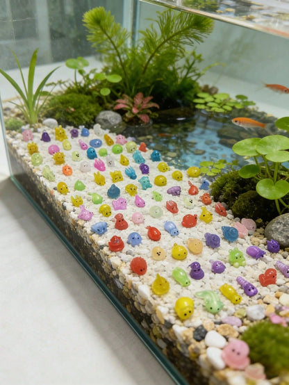 127pcs Fluorescent Resin Mini Animal Figurines, Glowing Small Decorative Items, Suitable For Garden, Aquarium And Micro Landscape Decoration, Stronger Glowing Effect After Absorbing Sunlight, Also Ver