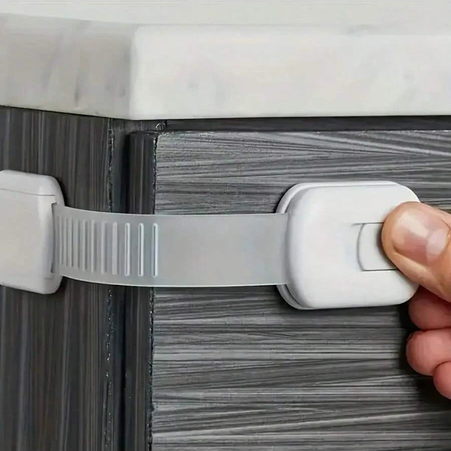 12pcs Baby Cabinet Locks, Child Proof Drawer Locks, Adjustable No Drill Cabinet Locks With Straps, Suitable For Child Drawers, Ensure Child