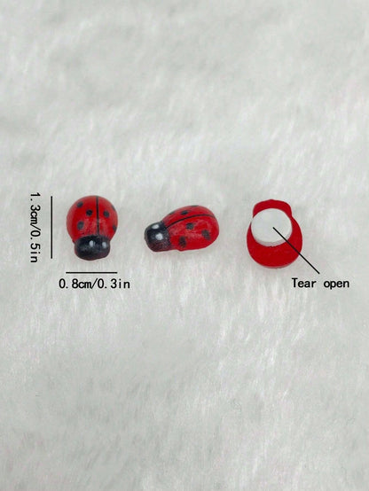 12pcs The Ladybug Ornaments Inside The Car Can Be Freely Pasted, Cute And Funny