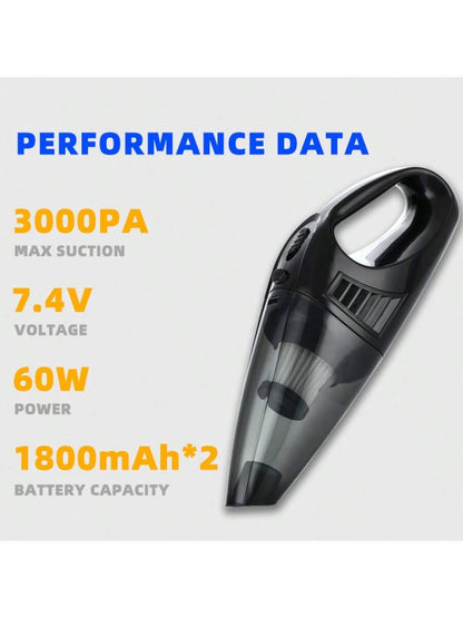 12V Hand-Held Car Vacuum Cleaner120W High-Power Cable Cleaningvacuum Cleaner, Portable Car Dry-Wetdual-Use Vacuum Cleaner, Deliveryaccessories, The Highest Measuredsuction 3000PA