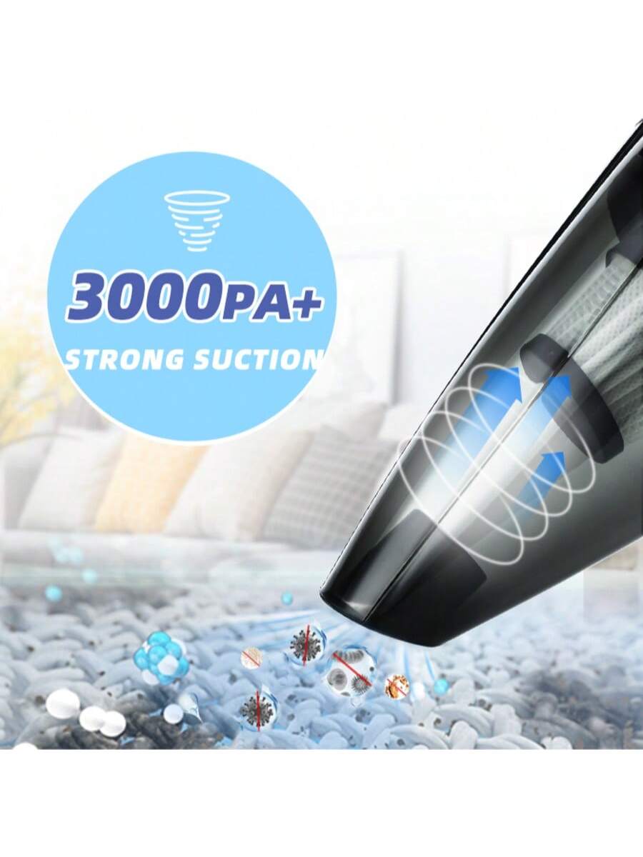 12V Hand-Held Car Vacuum Cleaner120W High-Power Cable Cleaningvacuum Cleaner, Portable Car Dry-Wetdual-Use Vacuum Cleaner, Deliveryaccessories, The Highest Measuredsuction 3000PA