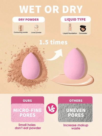 15/1pc Reusable Makeup Sponge, Face Makeup Tool Set, Round Setting Powder Puff, Makeup Small Tool, Dry And Wet Dual Use Powder Puff, Blush Powder Puff, Cushion Powder Puff, Loose Powder Puff, Beauty S