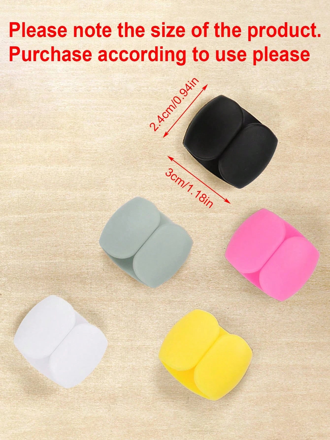 15pcs Random Color Cable Organizer Clips, Earphone & Charging Cord Winder Fastener, Minimalist Multi-Function Cord Wrap Clips