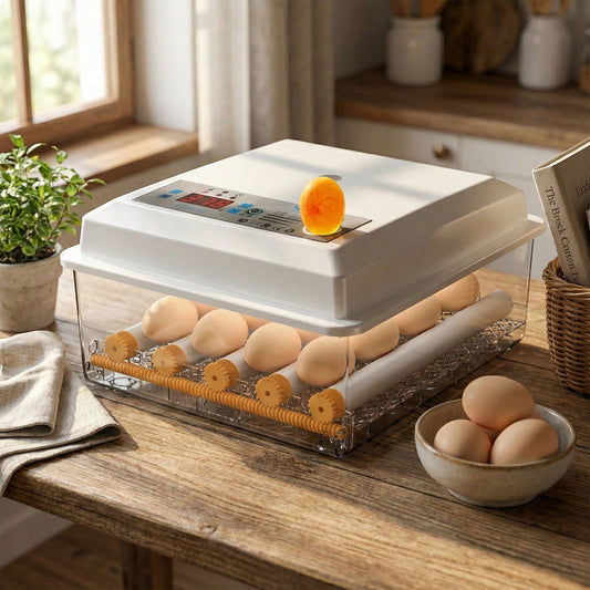 16-36 Eggs Incubator For Hatcher Digital Poultry Hatcher With Humidity Control By Bottles And Fully Automatic Egg Turning For Hatching Chicks Quail Birds, 360° View With Clear Window