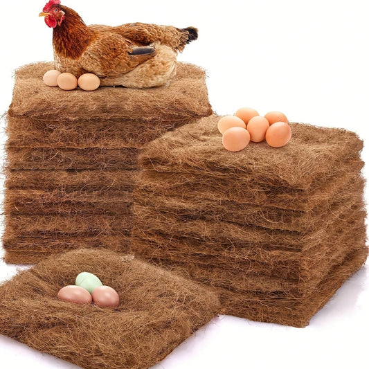 17 Reusable Coconut Tree Palm Pads: Chicken Pads, Moisture-Proof And Heat-Insulating, Ideal Choice For Birds And Reptiles To Lay Eggs, Easy To Care For
