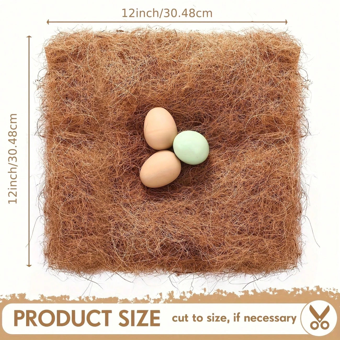 17 Reusable Coconut Tree Palm Pads: Chicken Pads, Moisture-Proof And Heat-Insulating, Ideal Choice For Birds And Reptiles To Lay Eggs, Easy To Care For