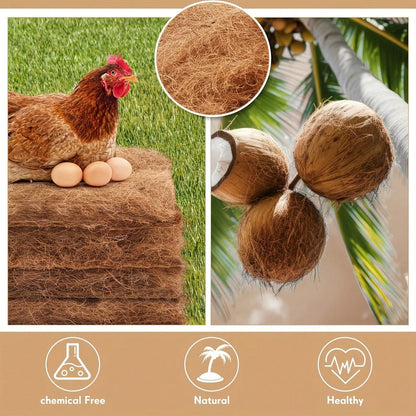 17 Reusable Coconut Tree Palm Pads: Chicken Pads, Moisture-Proof And Heat-Insulating, Ideal Choice For Birds And Reptiles To Lay Eggs, Easy To Care For