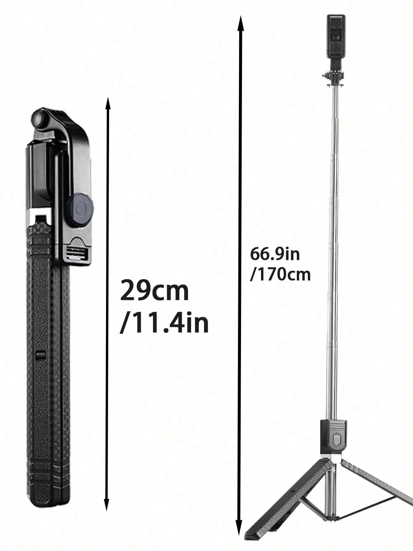 170cm Extendable Selfie Stick Tripod With Wireless Remote, Compatible With IOS And Android Phones, Suitable For Live Streaming, Vlogging, Family Gatherings, Christmas Parties, Self-Portraits, Outdoor