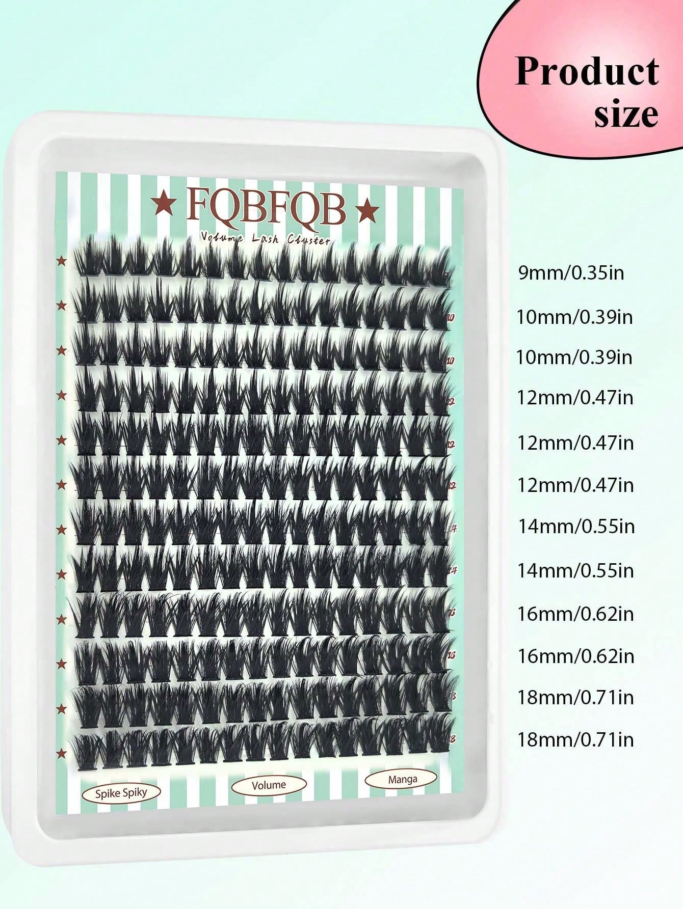192pcs Cat Eye & Fox Eye Individual Cluster False Eyelashes, DIY Segmented Eyelash Extension, 3D Thick Single Cluster Lashes, Slanted Fluffy Cluster, Reusable False Eyelashes