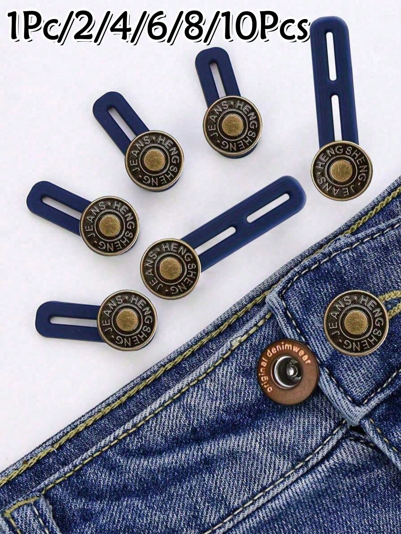 1Pc/2/4/6/8/10Pcs Pants Button Extender, Universal Jeans Waist Size Converter, Belt Extension Buckle, Waistband Expansion Button Pants Waist Adjuster Extender, Pants Too Small No Sewing Needed To Make
