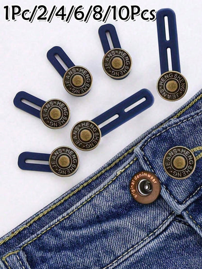 1Pc/2/4/6/8/10Pcs Pants Button Extender, Universal Jeans Waist Size Converter, Belt Extension Buckle, Waistband Expansion Button Pants Waist Adjuster Extender, Pants Too Small No Sewing Needed To Make