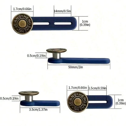 1Pc/2/4/6/8/10Pcs Pants Button Extender, Universal Jeans Waist Size Converter, Belt Extension Buckle, Waistband Expansion Button Pants Waist Adjuster Extender, Pants Too Small No Sewing Needed To Make