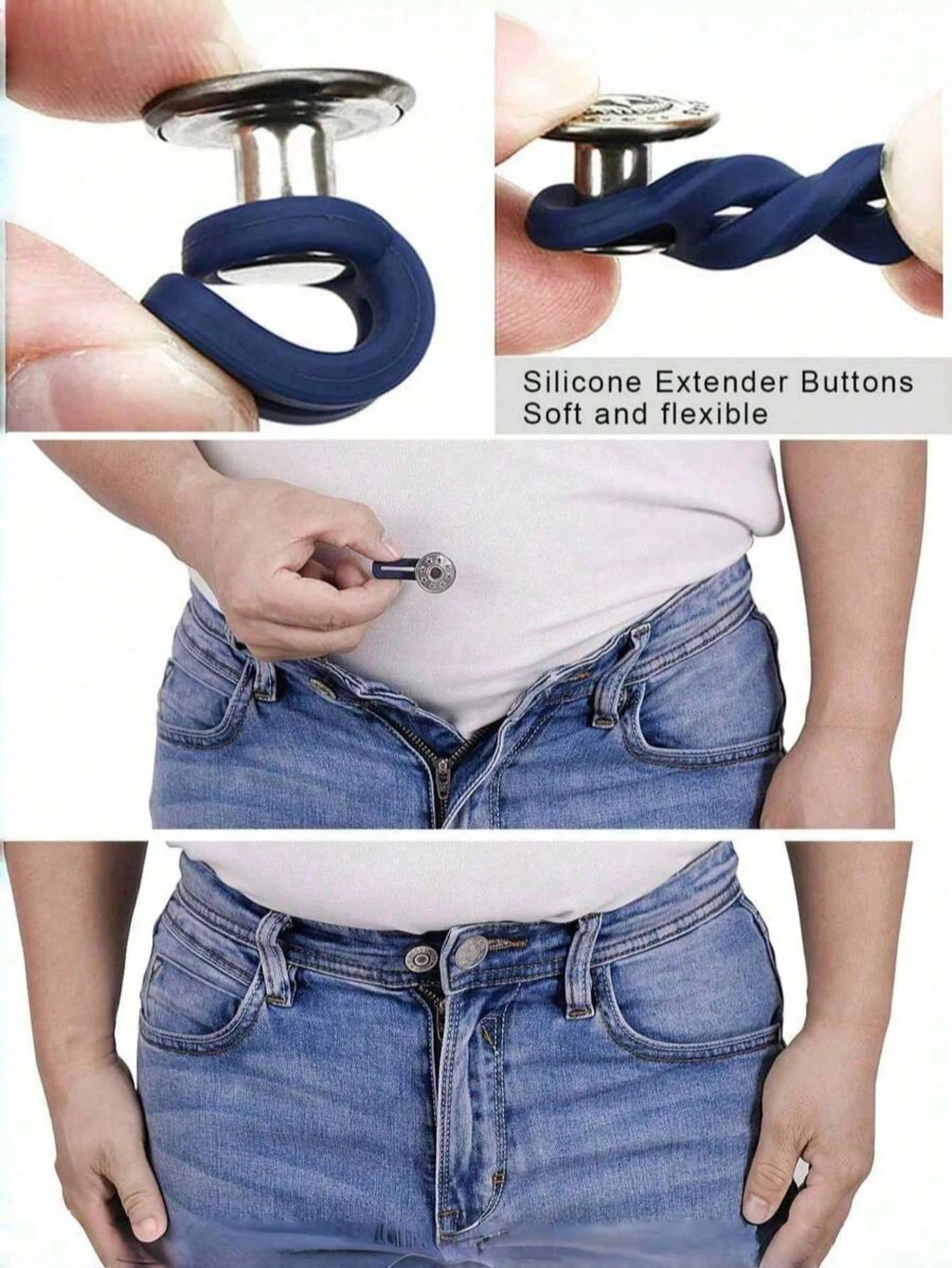 1Pc/2/4/6/8/10Pcs Pants Button Extender, Universal Jeans Waist Size Converter, Belt Extension Buckle, Waistband Expansion Button Pants Waist Adjuster Extender, Pants Too Small No Sewing Needed To Make