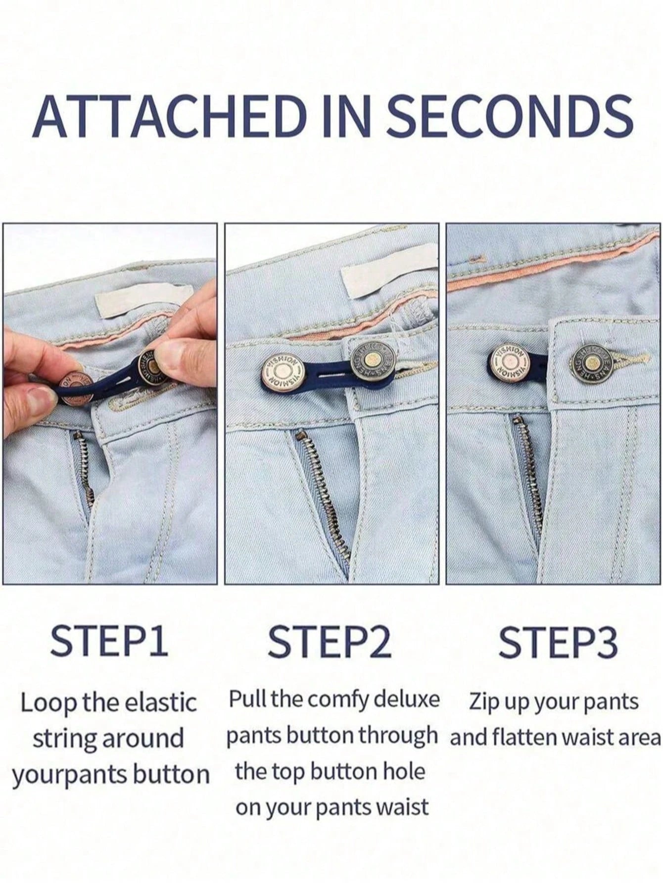 1Pc/2/4/6/8/10Pcs Pants Button Extender, Universal Jeans Waist Size Converter, Belt Extension Buckle, Waistband Expansion Button Pants Waist Adjuster Extender, Pants Too Small No Sewing Needed To Make