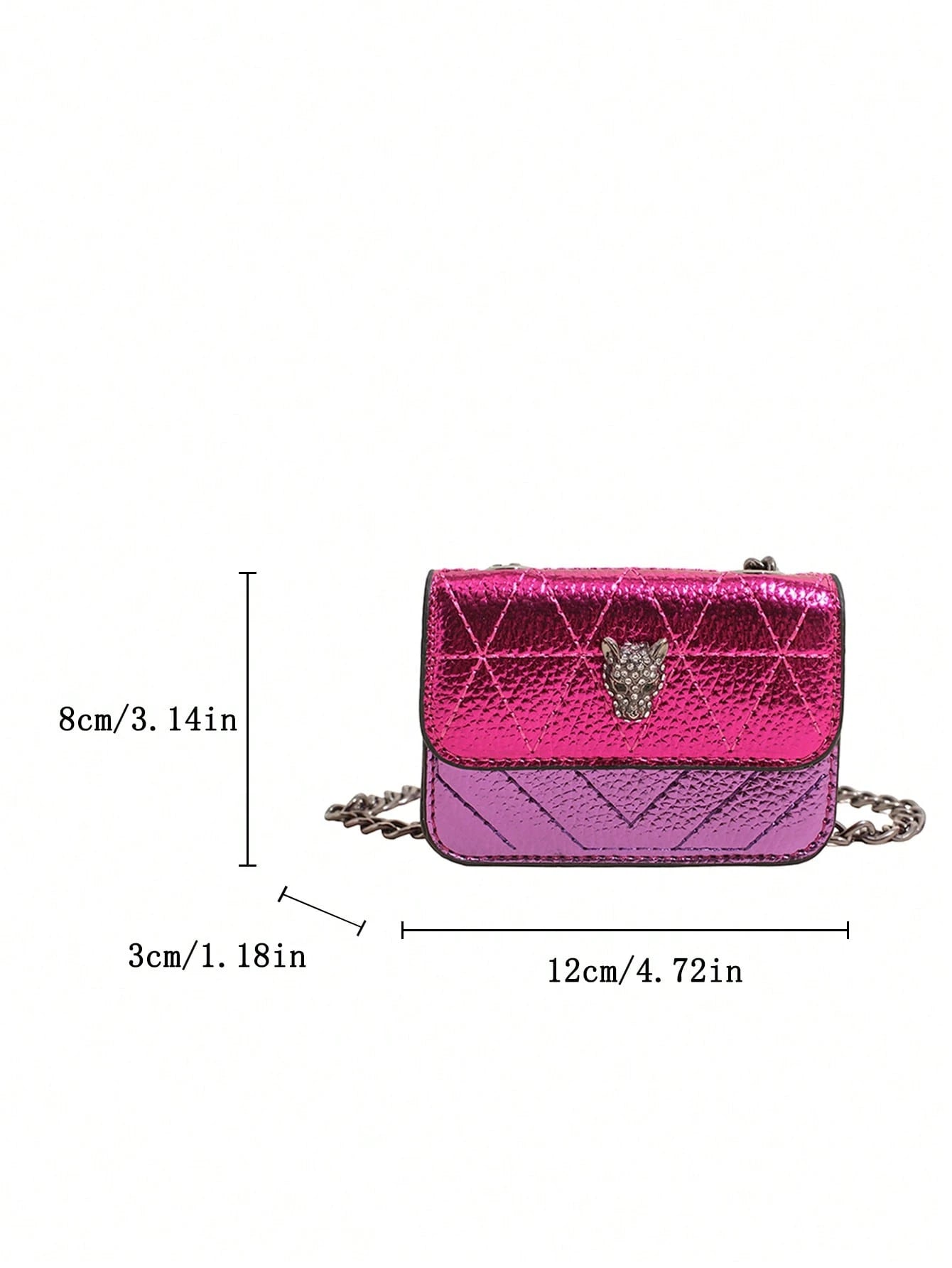1pc 2026 New Women's Solid Color Metal Mini Chain Crossbody Bag, PU Leather Casual Summer Fashion Luxury Shoulder Bag, Versatile For Daily Commute, Party, Date, Work, Shopping