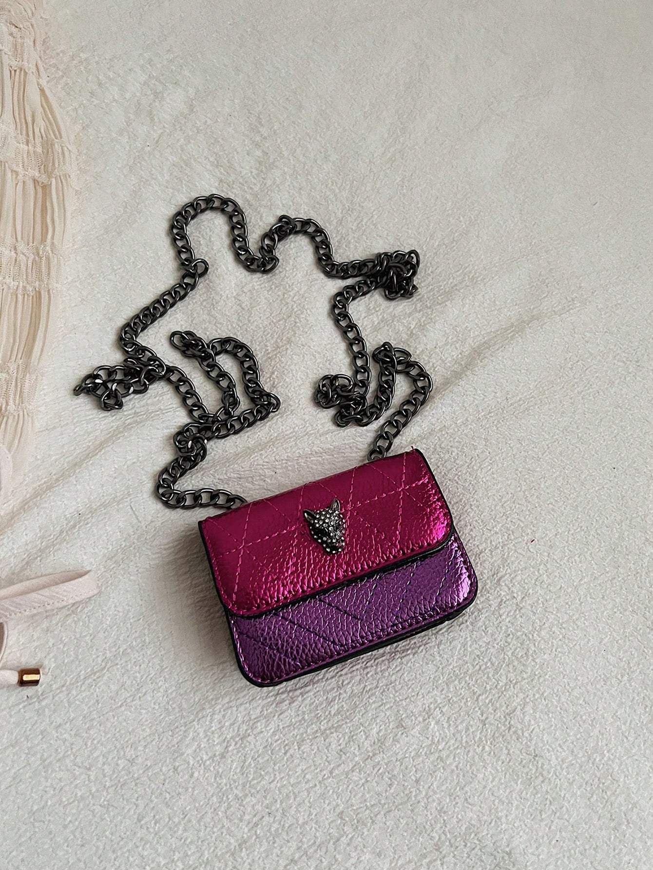 1pc 2026 New Women's Solid Color Metal Mini Chain Crossbody Bag, PU Leather Casual Summer Fashion Luxury Shoulder Bag, Versatile For Daily Commute, Party, Date, Work, Shopping