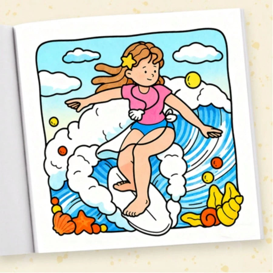1pc (21cm*21cm) Adult Coloring Book, Thick Opaque Paper, Clear Lines, Easy To Color, Featuring Various Girl Life Scenes "Girl Space 2" Coloring Book, DIY Coloring, Cultivate Thinking Ability, Suitable