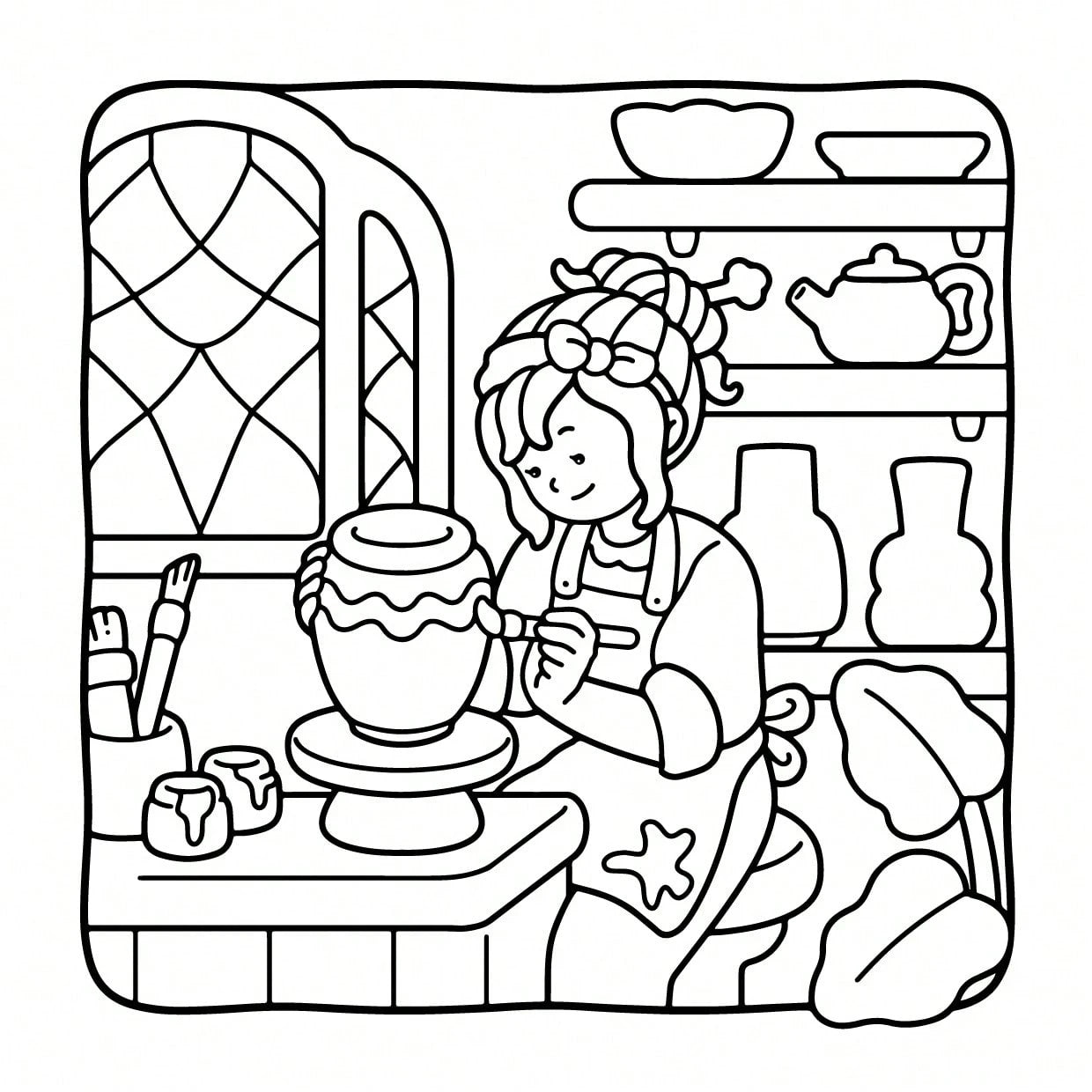 1pc (21cm*21cm) Adult Coloring Book, Thick Opaque Paper, Clear Lines, Easy To Color, Featuring Various Girl Life Scenes "Girl Space 2" Coloring Book, DIY Coloring, Cultivate Thinking Ability, Suitable