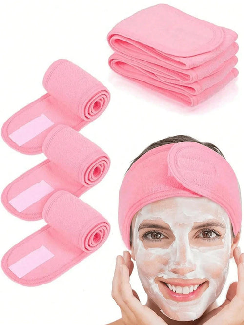 1pc/2pcs/3pcs Adjustable Women's SPA Facial Care Headband, Shower Makeup Hair Band, Suitable For Face Washing, Soft Towel, Can Be Used As Hair Accessory, Skincare Headband, Beauty, Skincare Products