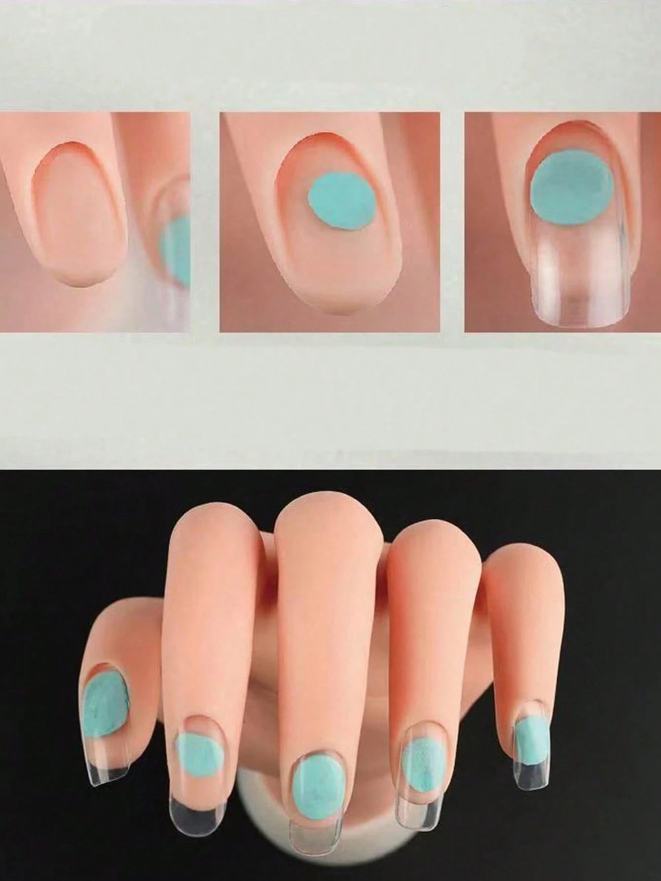 1pc/2pcs/3pcs Nail Practice, Durable And Easy To Clean, Perfect For Nail Technicians And Artists, Nailsupplies,Nailpracticeprofessionalnailart,Easy Toclean Materials Reusable Nailmodels, Fake Nail Set