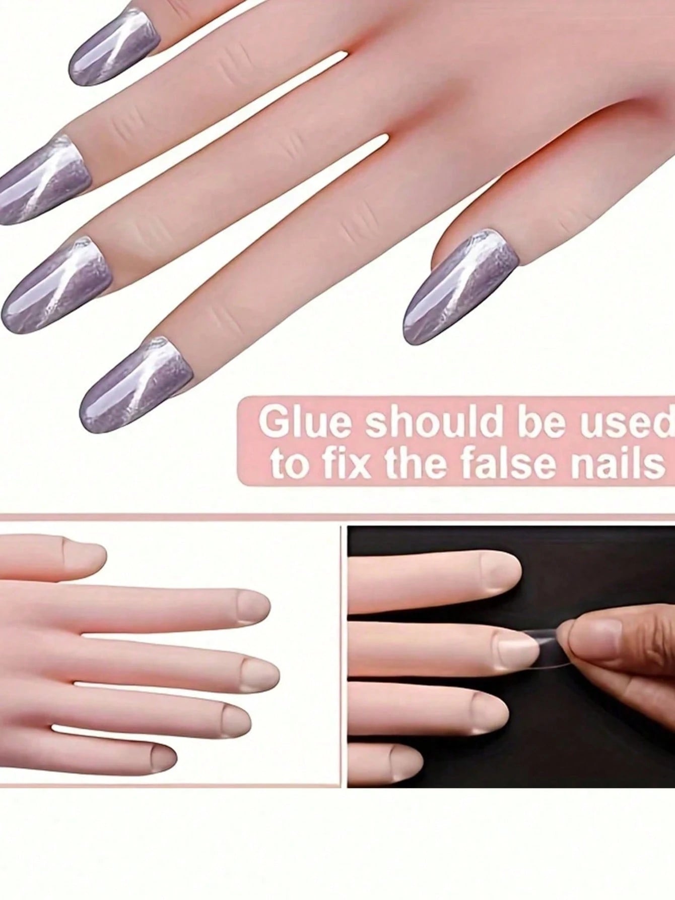 1pc/2pcs/3pcs Nail Practice, Durable And Easy To Clean, Perfect For Nail Technicians And Artists, Nailsupplies,Nailpracticeprofessionalnailart,Easy Toclean Materials Reusable Nailmodels, Fake Nail Set