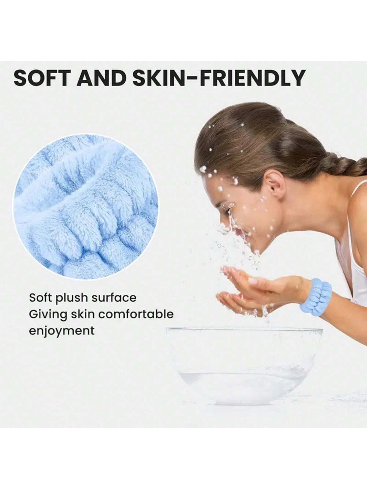 1pc/2pcs/4pcs/6pcs/8pcs/10pcs/20pcs Face Wash Wristbands, Wrist Towel Bands, Absorbent Women's Wristbands, Reusable Cleaning Wristbands, Soft Hand Washing Face Washing Wristbands, Face Wash Makeup Wri