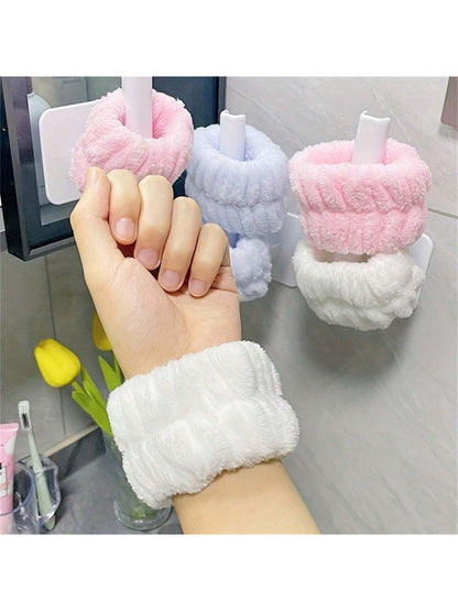 1pc/2pcs/4pcs/6pcs/8pcs/10pcs/20pcs Face Wash Wristbands, Wrist Towel Bands, Absorbent Women's Wristbands, Reusable Cleaning Wristbands, Soft Hand Washing Face Washing Wristbands, Face Wash Makeup Wri