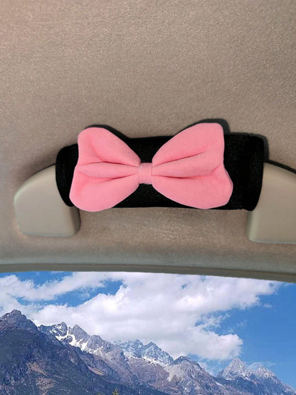 1pc/2pcs Car Door Handle Covers, Soft Bow Car Door Handle Protector, Armrest Cover, Suitable For Universal Models, Creative Cute Car Door Handle Covers, Universal Car Interior Decoration Bow Car Door