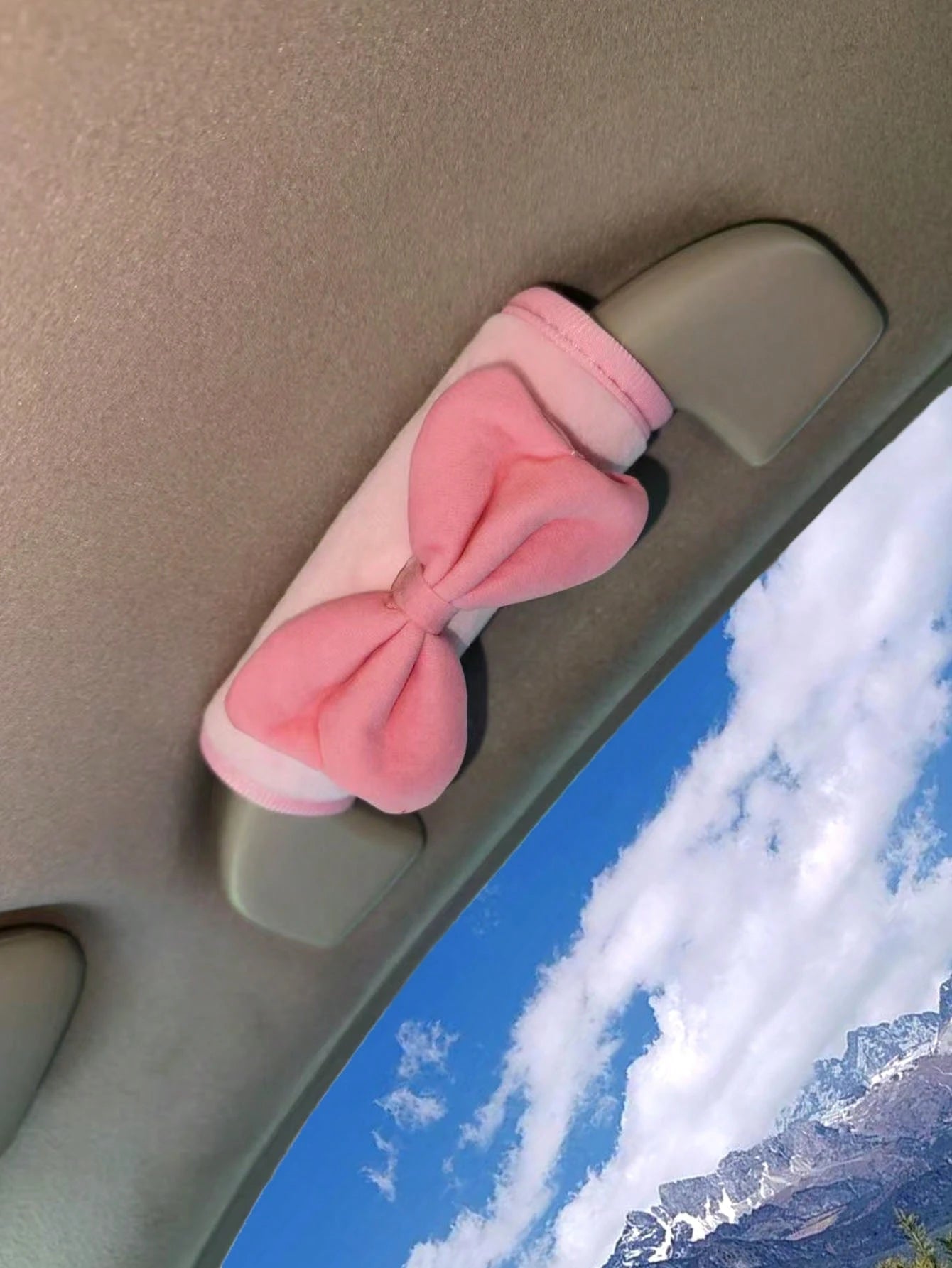 1pc/2pcs Car Door Handle Covers, Soft Bow Car Door Handle Protector, Armrest Cover, Suitable For Universal Models, Creative Cute Car Door Handle Covers, Universal Car Interior Decoration Bow Car Door