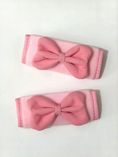 1pc/2pcs Car Door Handle Covers, Soft Bow Car Door Handle Protector, Armrest Cover, Suitable For Universal Models, Creative Cute Car Door Handle Covers, Universal Car Interior Decoration Bow Car Door