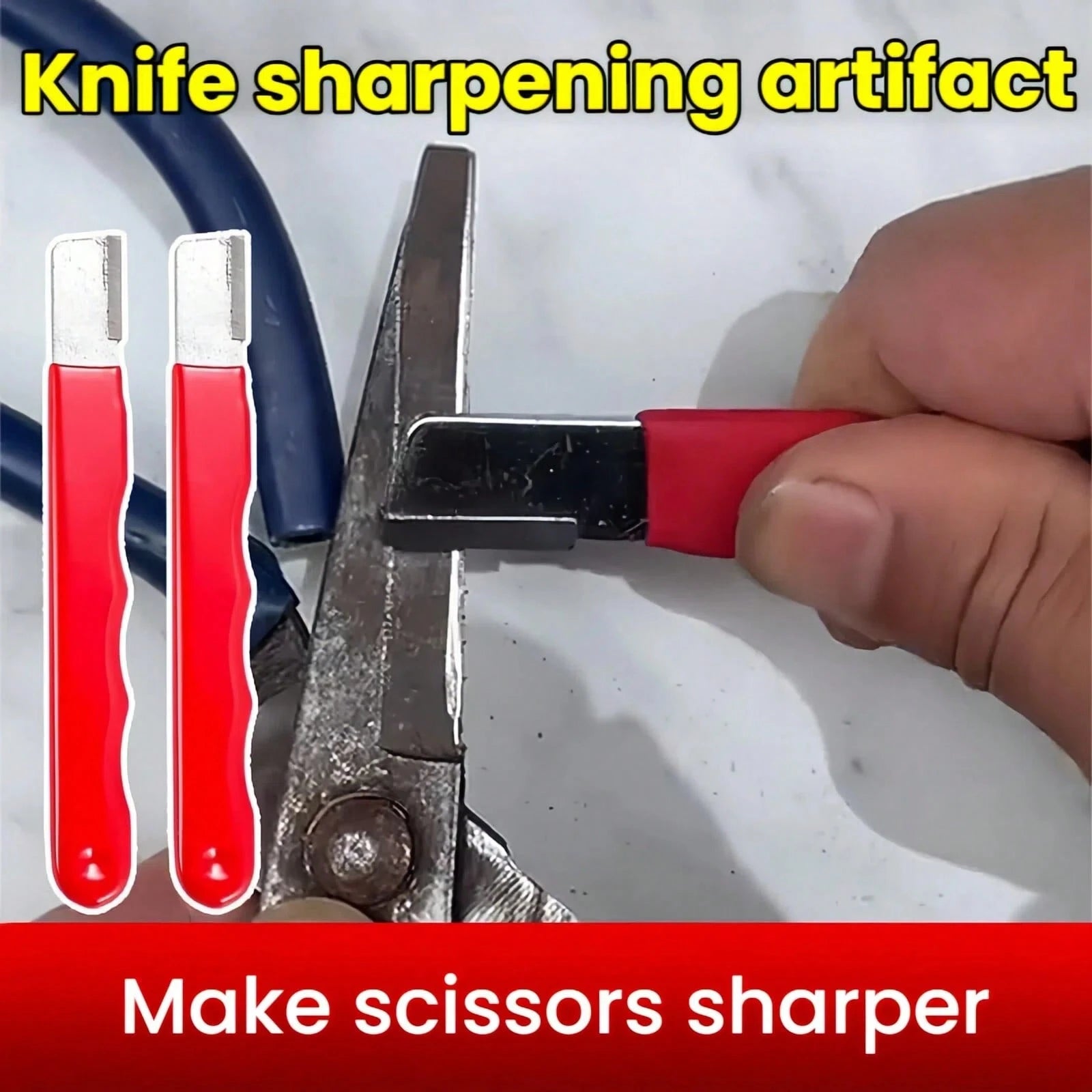 1pc/2pcs Scissors Sharpener, Blade Opener Pruning Shears, Knife Sharpening Tool, Knife Sharpener, Whetstone For Home, Quick Knife Sharpener, Whetstone, Kitchen Small Tool