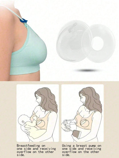 1pc/2pcs Silicone Nursing Cup, Milk Storage Cup, Protects Against Breastfeeding Pain, Collects Leaked Breastmilk, Soft & Flexible Silicone Material