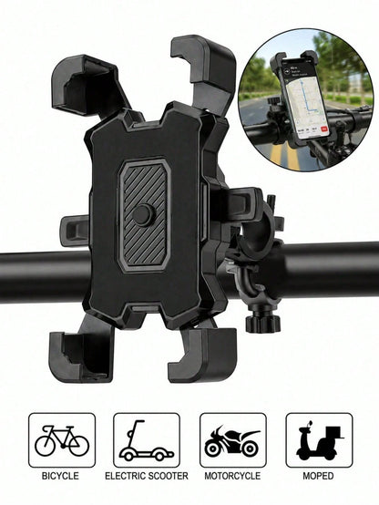 1pc 360° Rotatable Anti-Drop Bicycle Phone Holder, ABS Material, Quick Installation Auto-Lock Design, Suitable For 4.7-6.8 Inch Phones, Multi-Function Outdoor Cycling Navigation Accessory, Can Be Inst