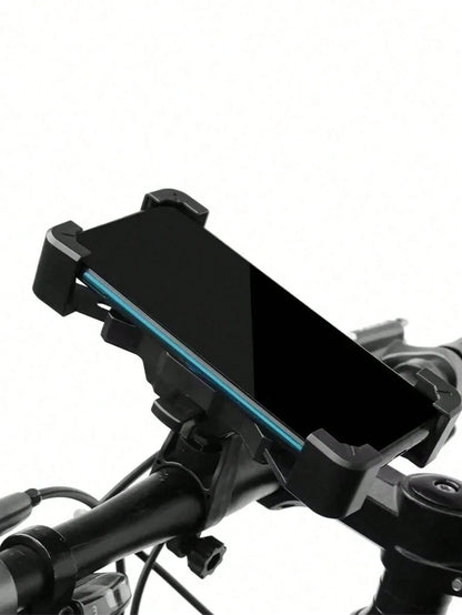 1pc 360° Rotatable Anti-Drop Bicycle Phone Holder, ABS Material, Quick Installation Auto-Lock Design, Suitable For 4.7-6.8 Inch Phones, Multi-Function Outdoor Cycling Navigation Accessory, Can Be Inst
