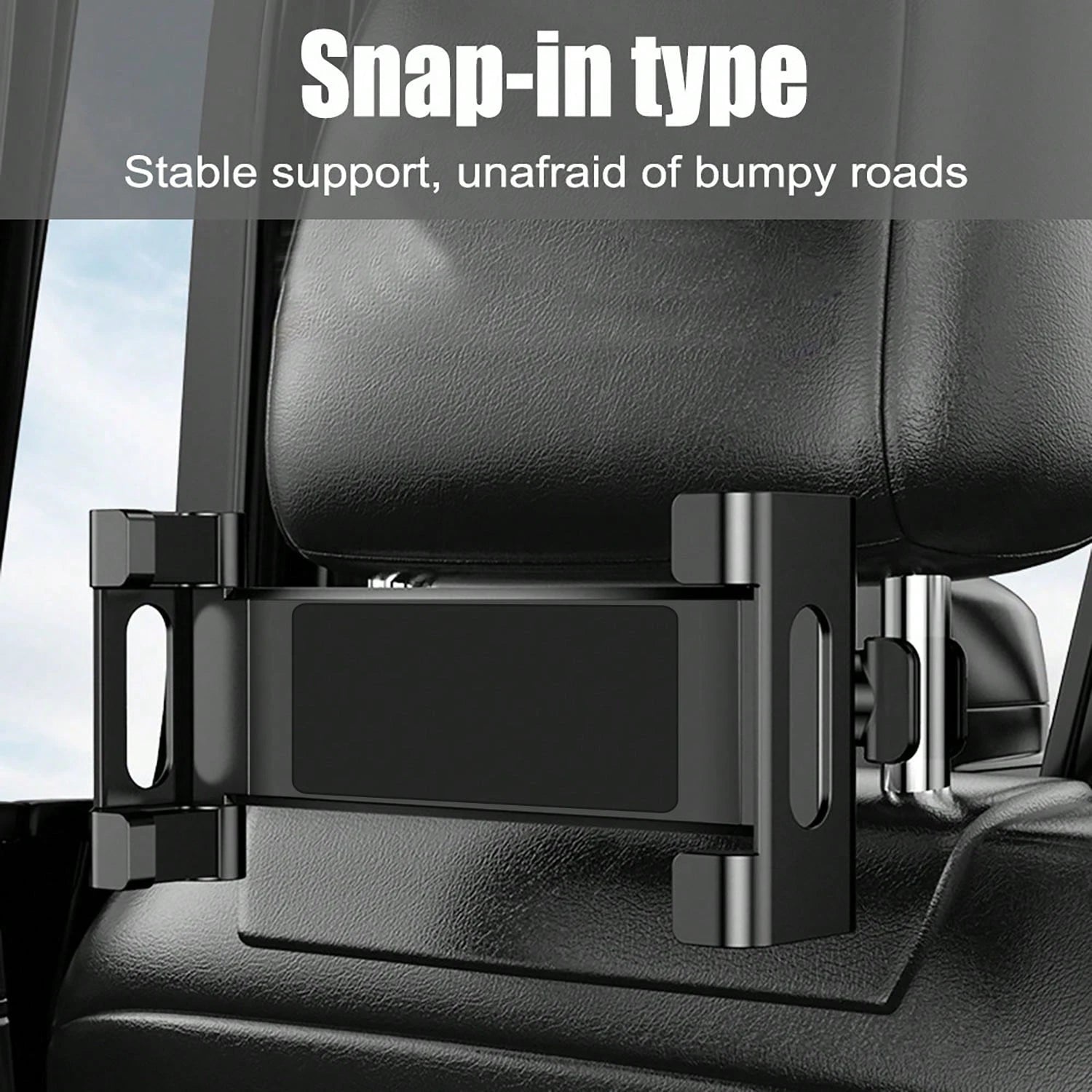 1pc 360° Rotatable Car Headrest Phone Tablet Holder, Adjustable Stretch Back Seat Mount Stand For 4-11 Inch Smartphone Universal Auto Rear Seat Entertainment Bracket