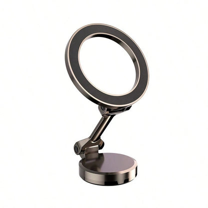 1pc 360° Rotating Magnetic Car Phone Holder- Made Of High-Strength Zinc Alloy, Foldable Dashboard Mount, Supports Hands-Free Navigation, Ideal Birthday Gift, Compatible With All Smartphone Models, Wa