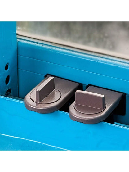 1pc Aluminum Alloy Sliding Door & Window Lock, With Anti-Pinch, Anti-Theft, Anti-Falling Functions And Lock