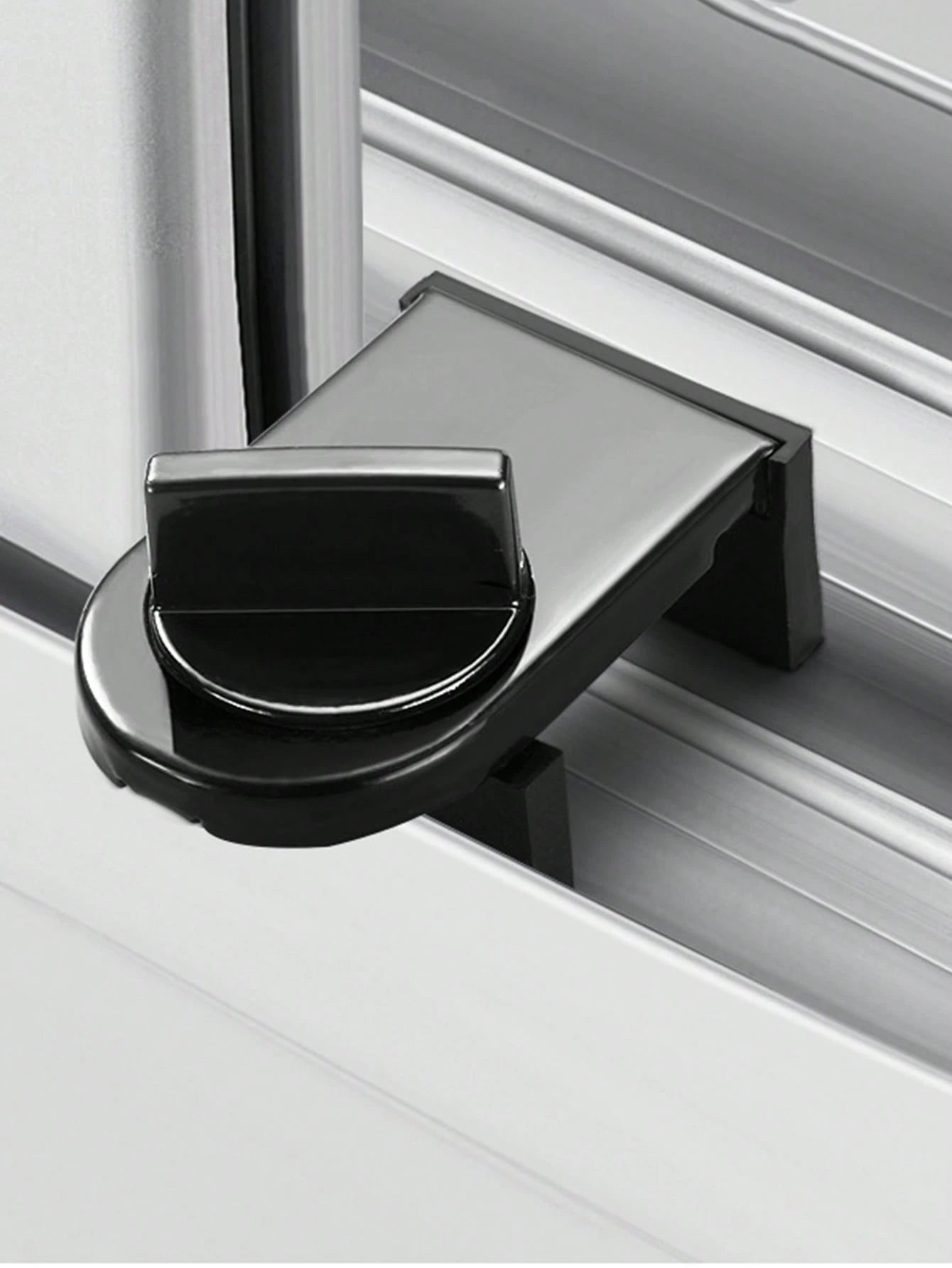 1pc Aluminum Alloy Window Lock, Child Protection Anti-Fall Lock For High-Rise Buildings, With Anti-Pinch, Anti-Theft, Anti-Fall Lock Features