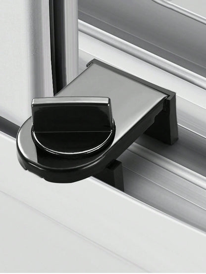 1pc Aluminum Alloy Window Lock, Child Protection Anti-Fall Lock For High-Rise Buildings, With Anti-Pinch, Anti-Theft, Anti-Fall Lock Features